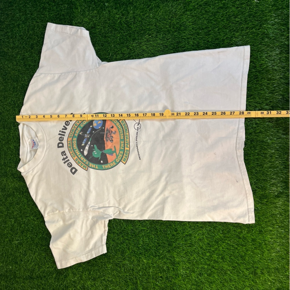 VTG 90s 1996 1997 Mars Pathfinder T-Shirt Delta Delivers McDonnell Douglas NASA - Picture 14 of 14